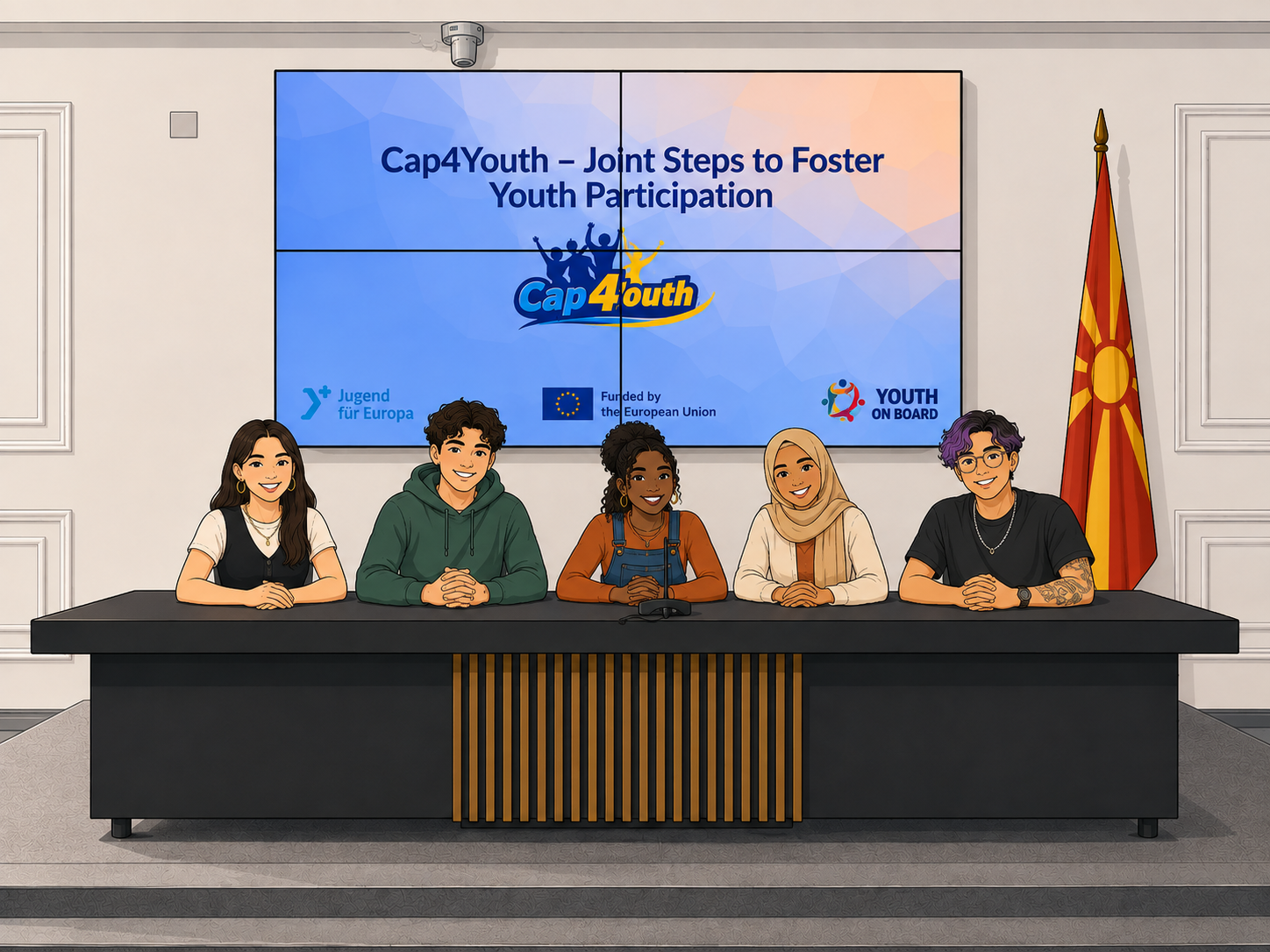 Jugendpanel vor Cap4Youth-Präsentation